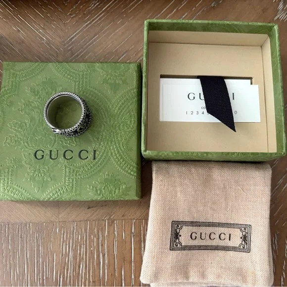 NWT Gucci Marmont Sterling Silver Ring - Picture 4 of 7